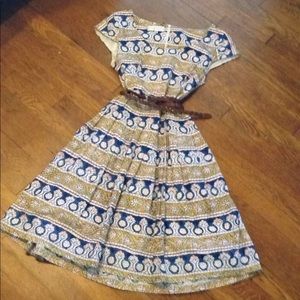 🌿Anthropologie🌿 Pleated & Patterned Dress